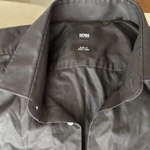 Hugo Boss Men's Black Shirt Jacket